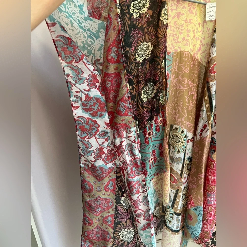 NWT Boutique Kimono Wrap Breezy Lightweight Gauze Boho Women’s One Size (M/L) - Picture 4 of 10